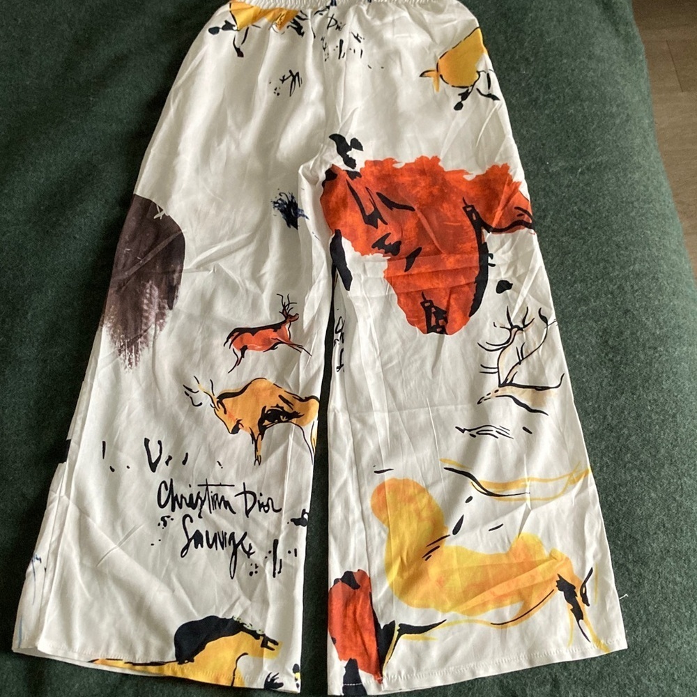 Abstract Print Wide-Leg Pants - Picture 2 of 5